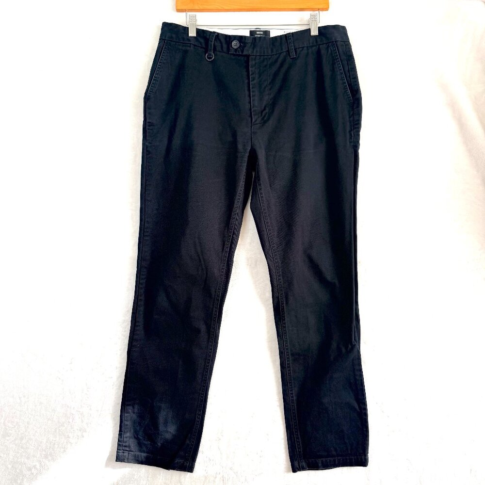 NEUW Cash Twill Organic Cotton Straight Tapered Chino Pants Mens 33 Black